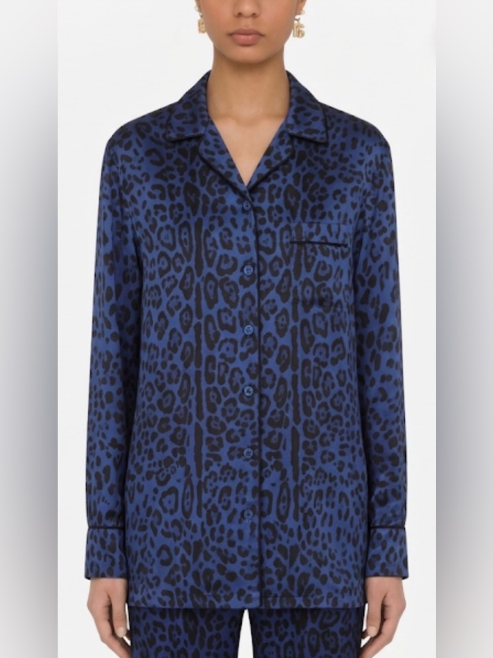 Dolce & Gabbana Leopard Print Silk Shirt - Mainline G5IF1T - Verified Authentic
